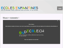 Tablet Screenshot of ecolesenfantines.ch